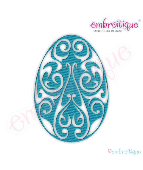 Fancy Easter Egg 3 Filled Embroidery Design