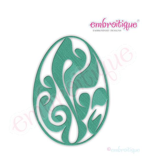 Fancy Easter Egg 30 Filled Embroidery Design