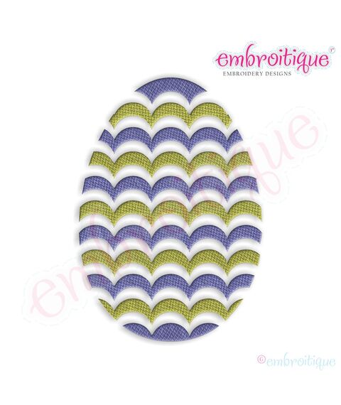 Fancy Easter Egg 32 Filled Embroidery Design