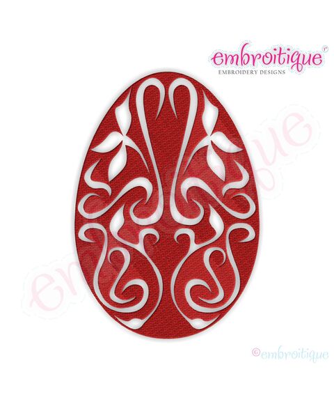 Fancy Easter Egg 33 Filled Embroidery Design