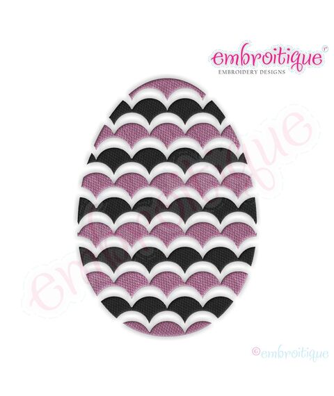 Fancy Easter Egg 34 Filled Embroidery Design
