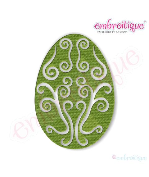Fancy Easter Egg 37 Filled Embroidery Design