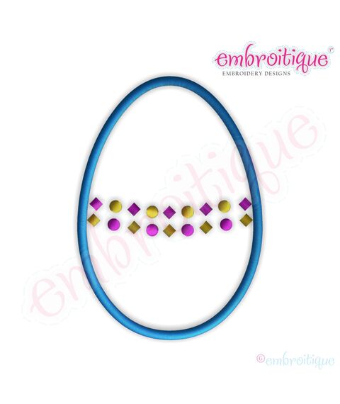 Fancy Easter Egg 38 Filled Embroidery Design