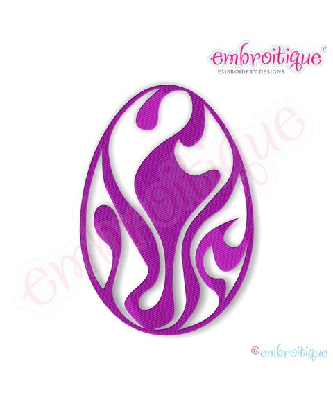Fancy Easter Egg 4 Filled Embroidery Design