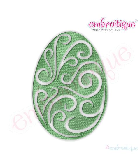Fancy Easter Egg 40 Filled Embroidery Design