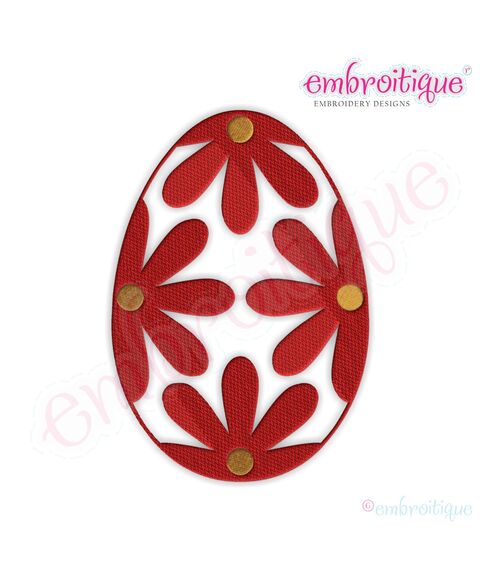 Fancy Easter Egg 43 Filled Embroidery Design