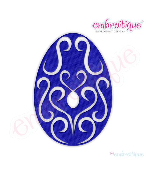 Fancy Easter Egg 44 Filled Embroidery Design