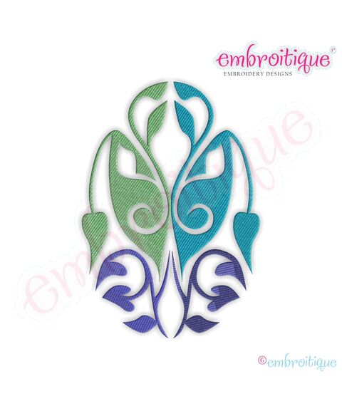 Fancy Easter Egg 5 Filled Embroidery Design