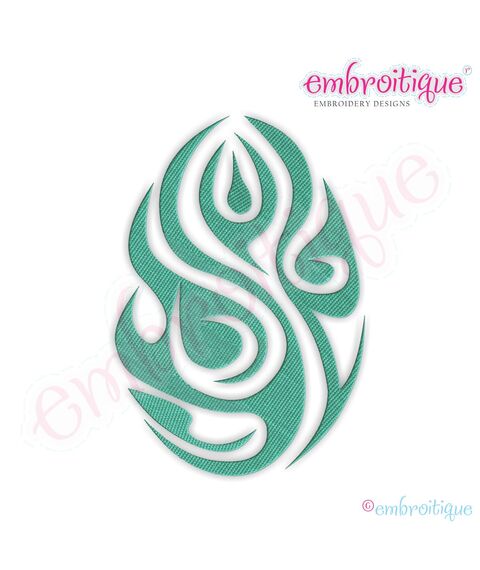 Fancy Easter Egg 6 Filled Embroidery Design
