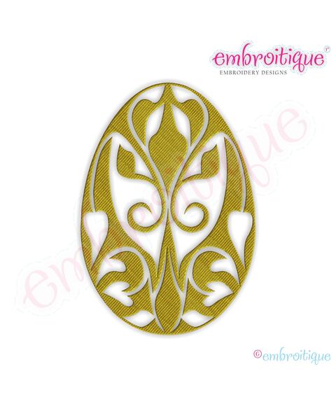 Fancy Easter Egg 7 Filled Embroidery Design