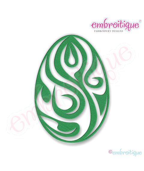 Fancy Easter Egg 8 Filled Embroidery Design