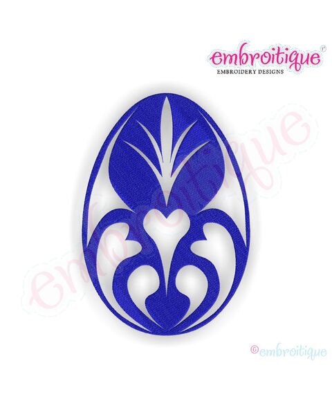 Fancy Easter Egg 26 Filled Embroidery Design