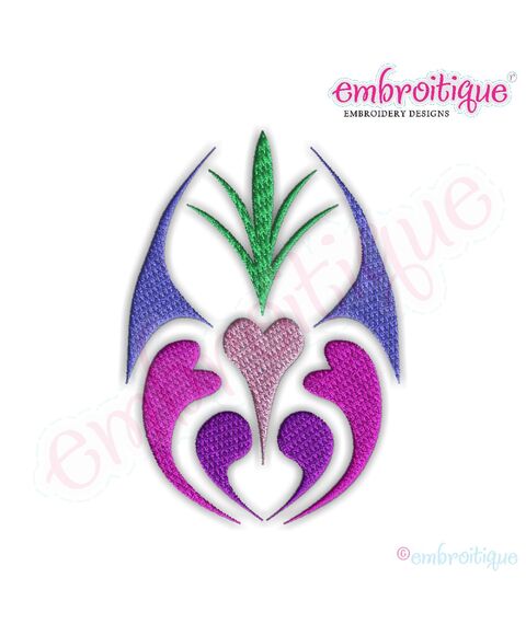 Fancy Easter Egg 28 Filled Embroidery Design