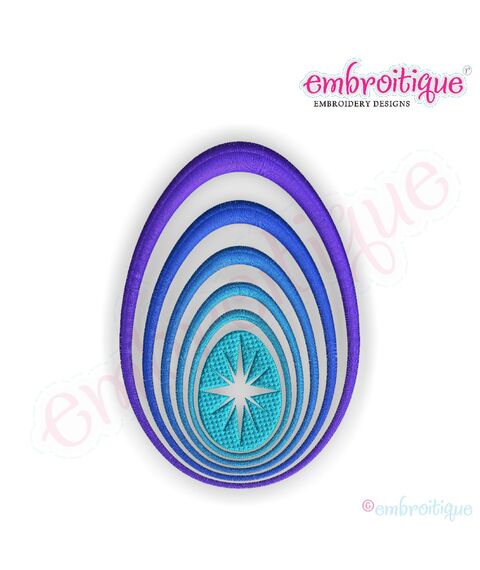 Fancy Easter Egg 29 Filled Embroidery Design