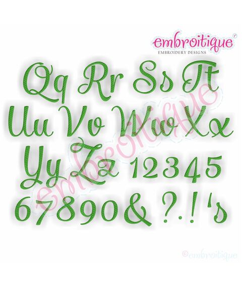 Fancy Pants Basic Fill Stitch Monogram Set - Large 4"- 8"