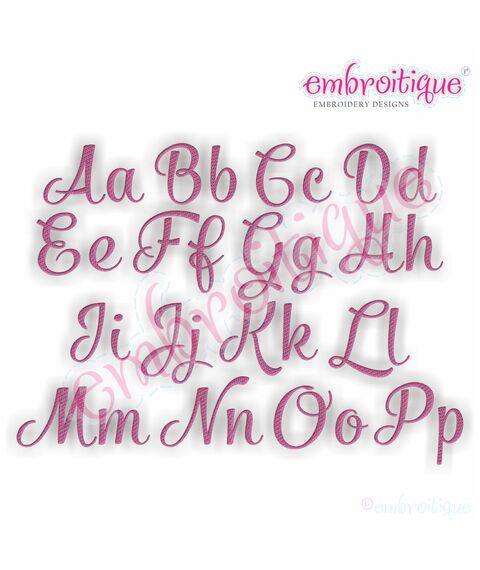 Fancy Pants Basic Fill Stitch Monogram Set - Large 4"- 8"