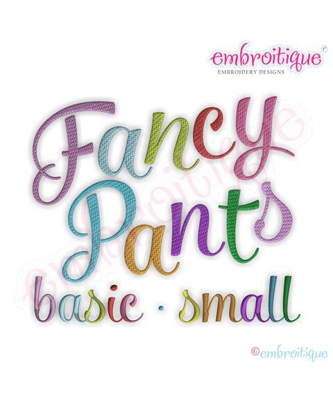 Fancy Pants Basic Monogram Font Set - Small 1" - 3.5"