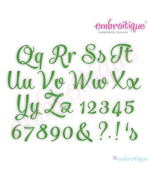 Fancy Pants Basic Monogram Font Set - Small 1" - 3.5"