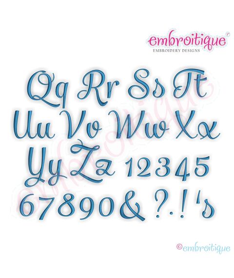 Fancy Pants Basic Monogram Font Set - Small 1" - 3.5"