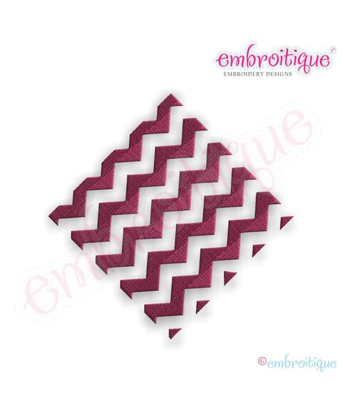 Chevron Diamond Filled Embroidery Design - Small