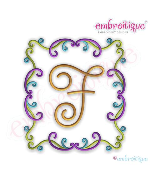 Frost Curly Font Frame