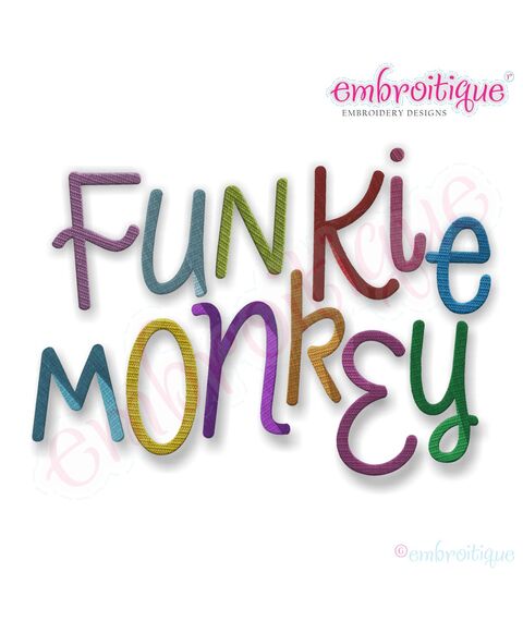 Funkie Monkey Monogram Font Set - Large - 4" - 8"