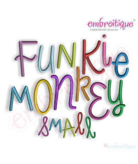 Funkie Monkey Monogram Font Set - Small - .5" - 3.5"