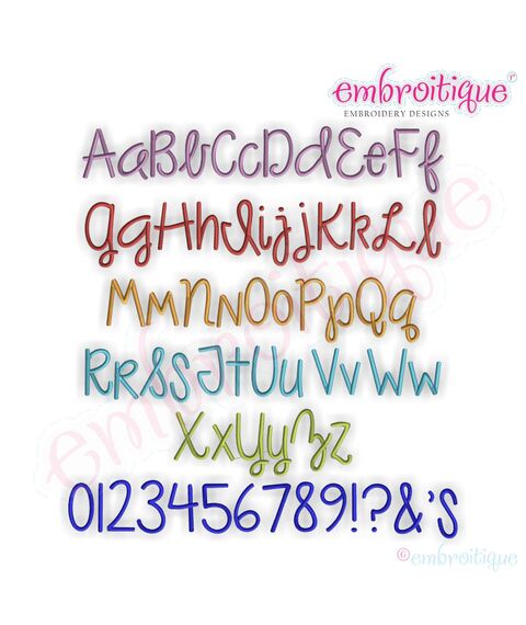 Funkie Monkey Monogram Font Set - Small - .5" - 3.5"