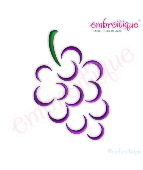 Grapes Bunch Embroidery Design