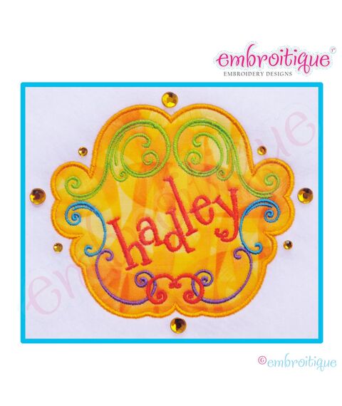 Hadley Applique Font Frame - Large