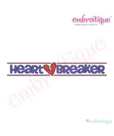 Heart Breaker Filled Embroidery Design