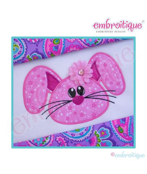 Hippity Hoppity Easter Bunny Applique - Large