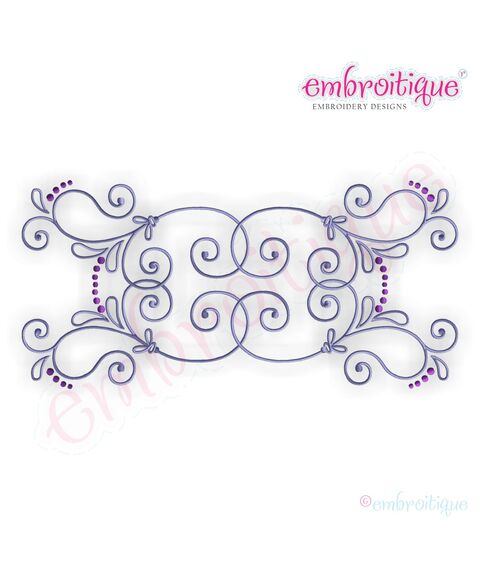 Juliette Vintage Flourish Font Frame - Small, 2 image