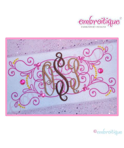 Juliette Vintage Flourish Font Frame - Small