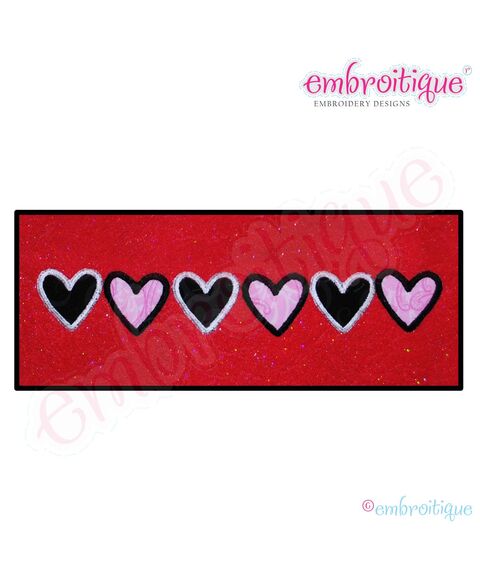Line of Hearts Applique