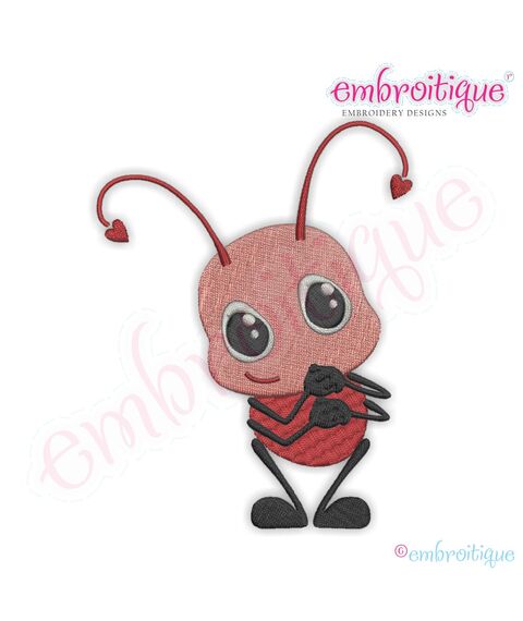 Little Love Bug Filled Embroidery Design