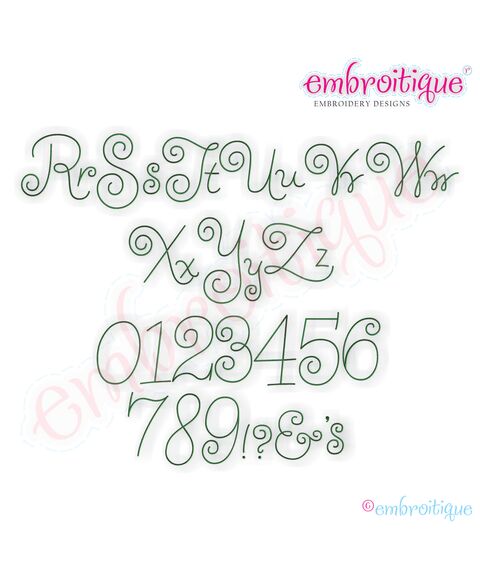 Lucky Shamrock Monogram Font Set - Large