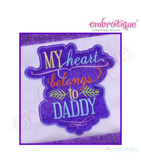 My Heart Belongs to Daddy Applique