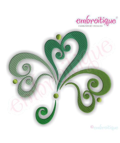 Ornate Curly Shamrock - Large, 2 image