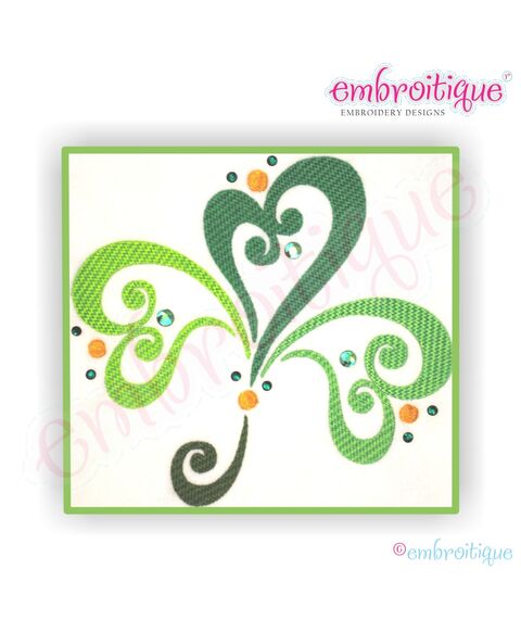 Ornate Curly Shamrock - Large