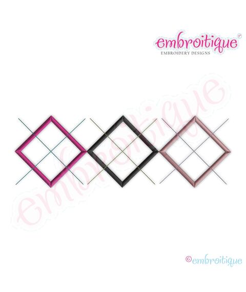 Argyle Outline Embroidery Design