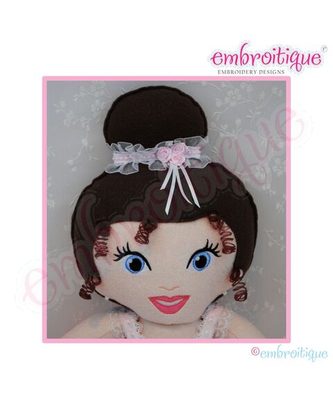 Posh and Proper - Doodley Dolls Flower Girl Add On PDF Sewing & Embroidery Pattern, 2 image