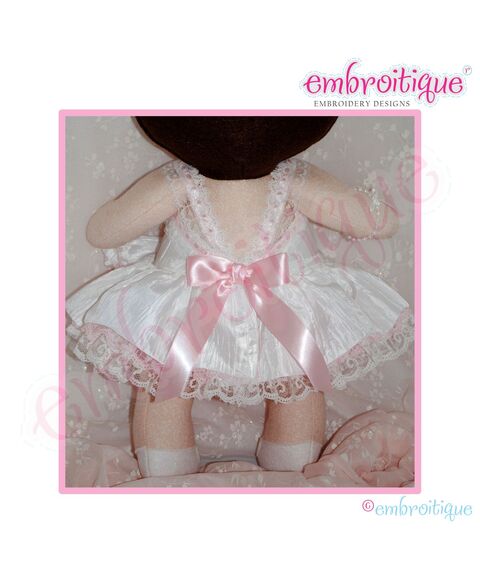 Posh and Proper - Doodley Dolls Flower Girl Dress Add-On PDF Sewing Pattern, 2 image