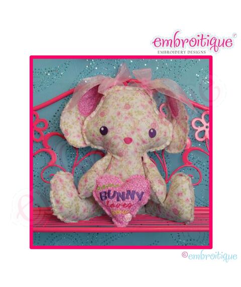 Posh and Proper - Love Easter Bunny - PDF Combination Embroidery & Sewing Pattern