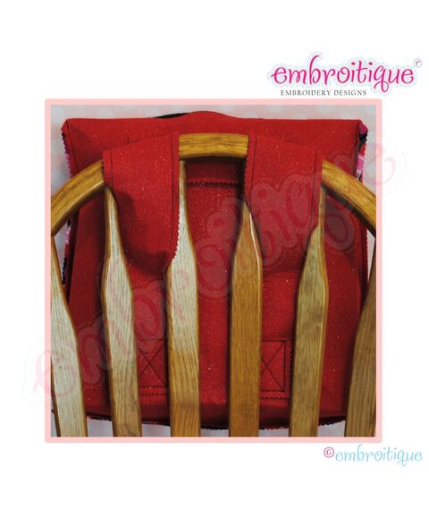 Posh and Proper - Love Letters Valentine Chair Backer Bags - PDF Sewing & Embroidery Pattern - Includes Hearts and Love Stamp, 5 image