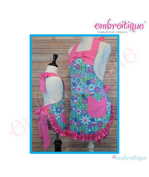 Posh and Proper - Mother & Daughter Apron - PDF Sewing Pattern, 2 image
