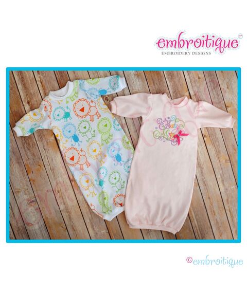 Posh and Proper - Baby Nightgown Add-On PDF Sewing Pattern, 2 image