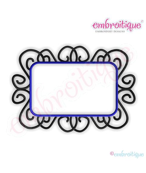 Rectangle Doodle Font Frame