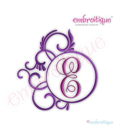 Fancy Round Font Frame - Large