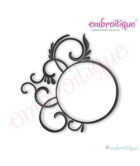 Fancy Round Font Frame - Large, 2 image
